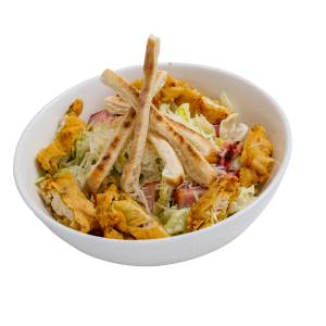 Caesar salad with crispy chicken