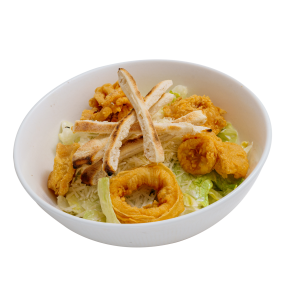 Caesar salad with squid