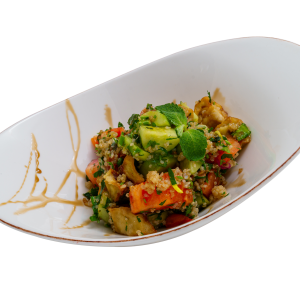 Oriental salad with eggplant