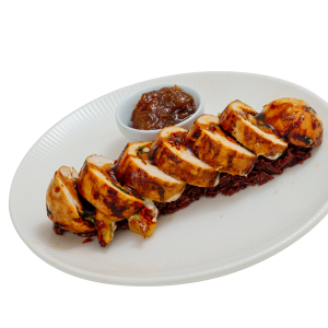 Stuffed chicken fillet with halloumi cheese