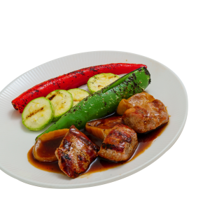 Pork sirloin steaks with porcini mushrooms